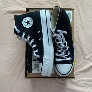 Chuck Taylor All Star Lift Platform Canvas in Black/White, Women's 8